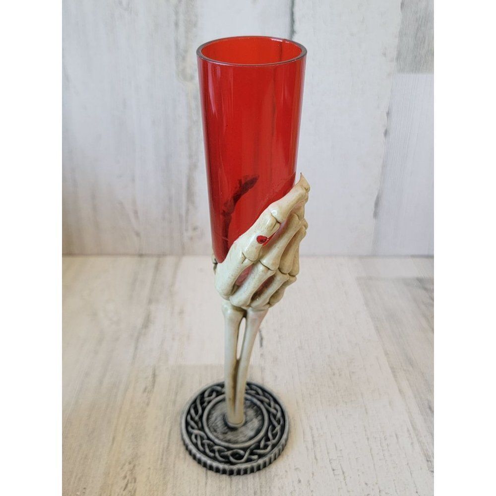 Easter unlimited Halloween skeleton hand champagne flute cup decor